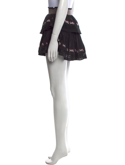 LoveShackFancy Ruffle Embellishment Mini Skirt