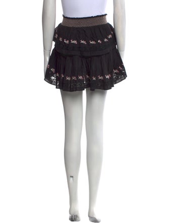 LoveShackFancy Ruffle Embellishment Mini Skirt