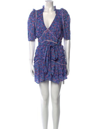 LoveShackFancy Floral Print Mini Dress