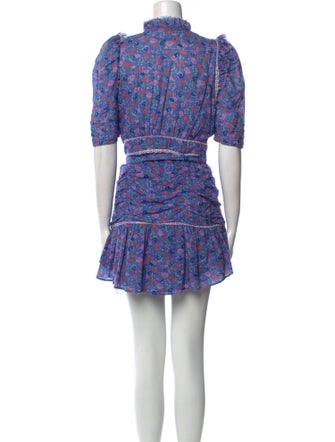 LoveShackFancy Floral Print Mini Dress