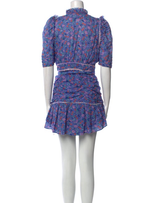 LoveShackFancy Floral Print Mini Dress