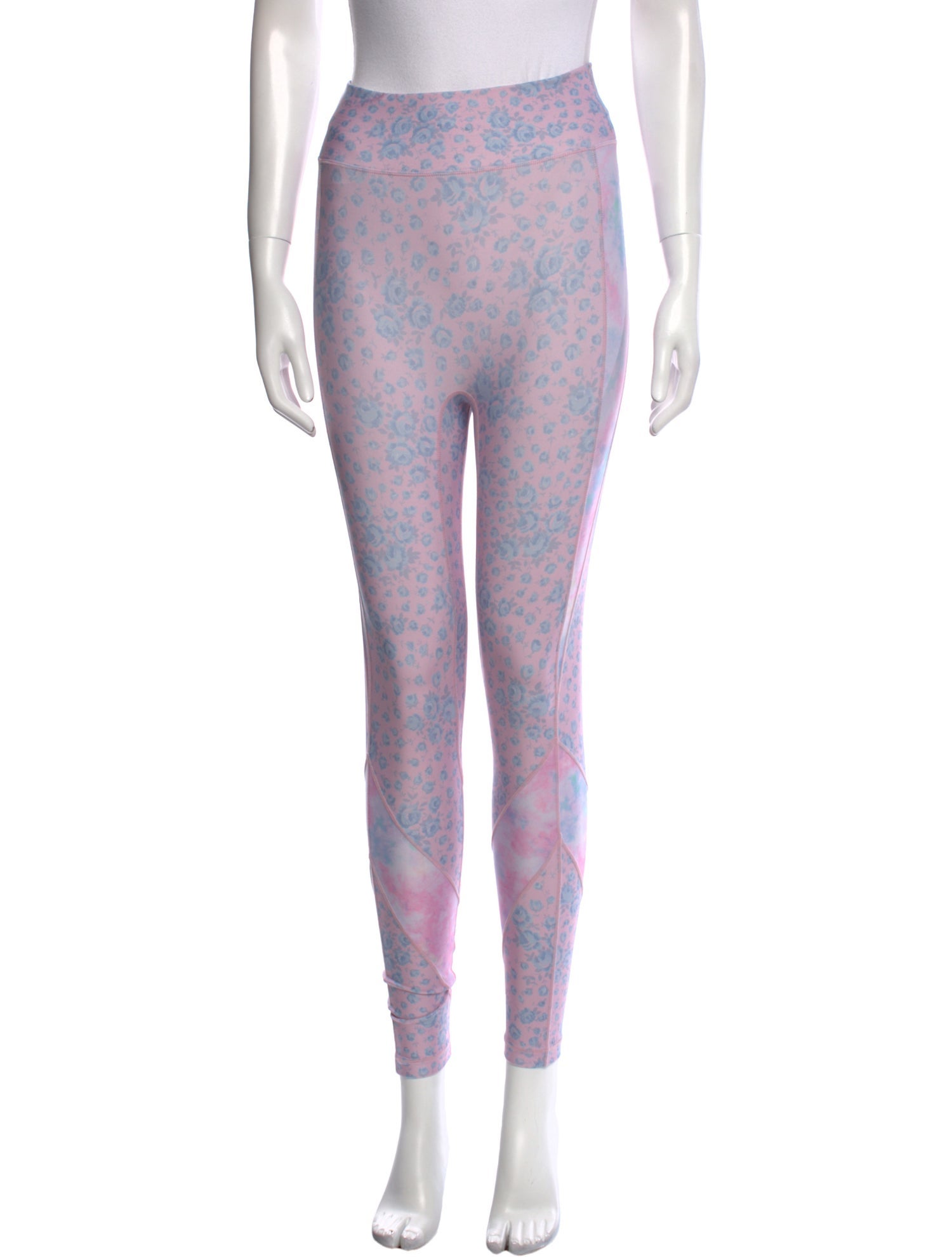 LoveShackFancy Floral Print Skinny Leg Pants