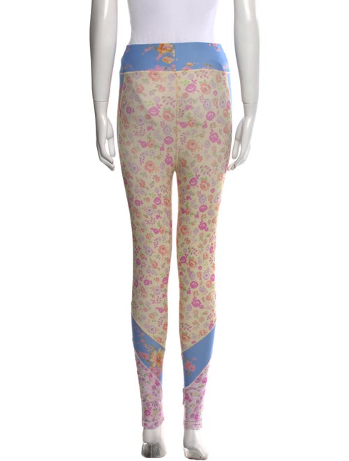 LoveShackFancy Floral Print Skinny Leg Pants