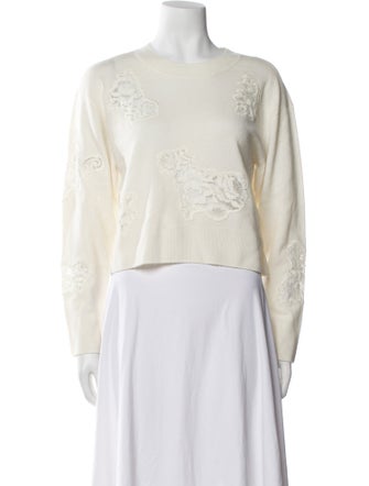 LoveShackFancy Wool Crew Neck Sweater