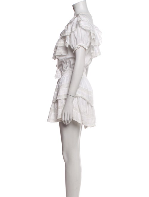 LoveShackFancy V-Neck Mini Dress