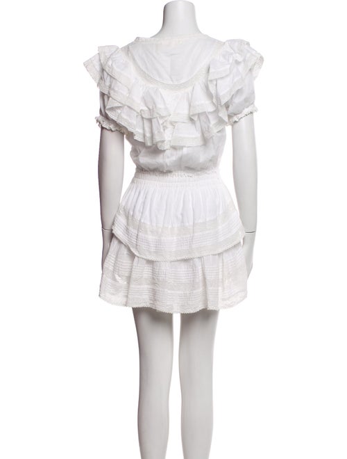 LoveShackFancy V-Neck Mini Dress