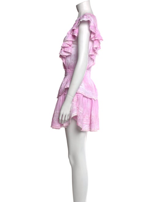 LoveShackFancy V-Neck Mini Dress