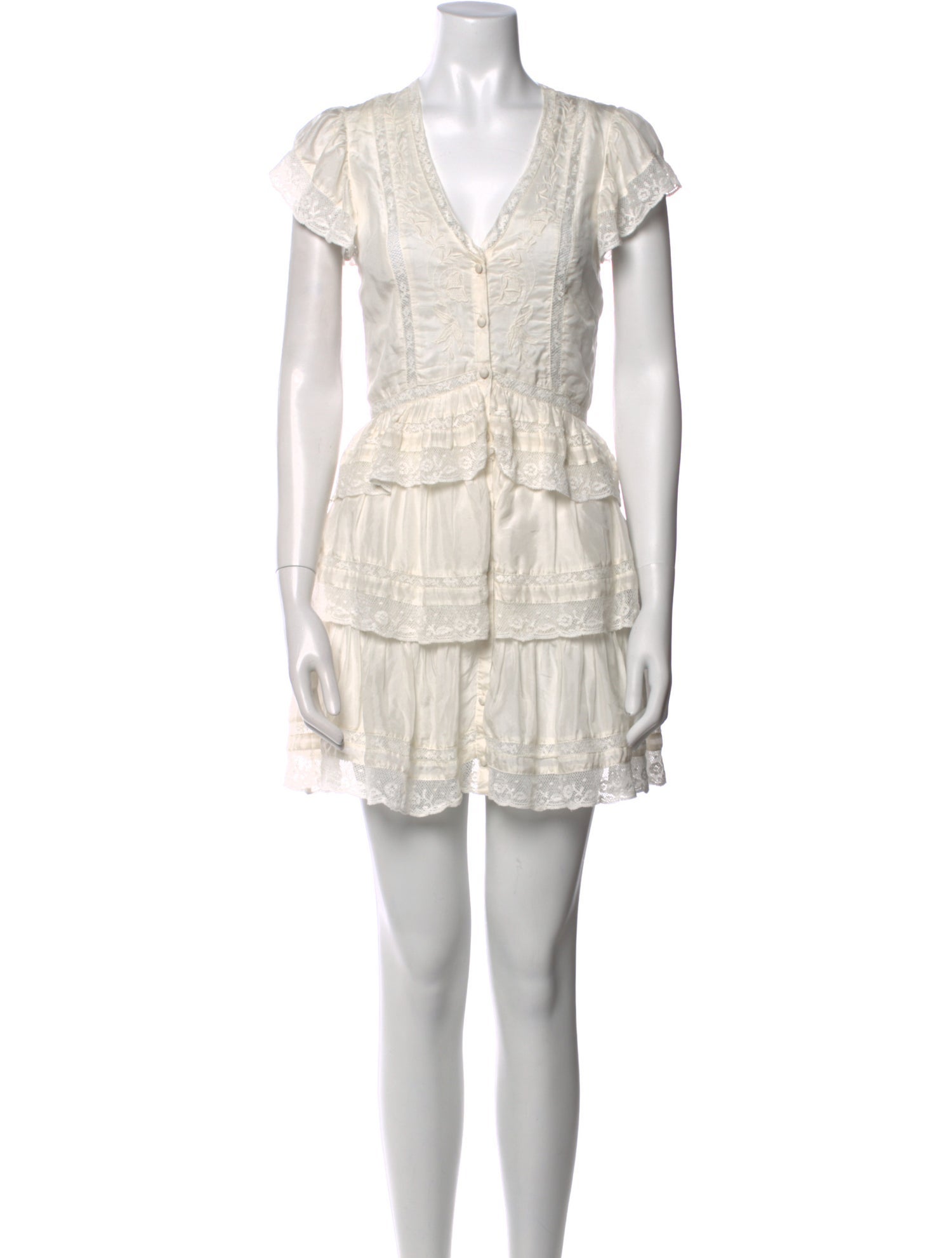 LoveShackFancy Silk Mini Dress