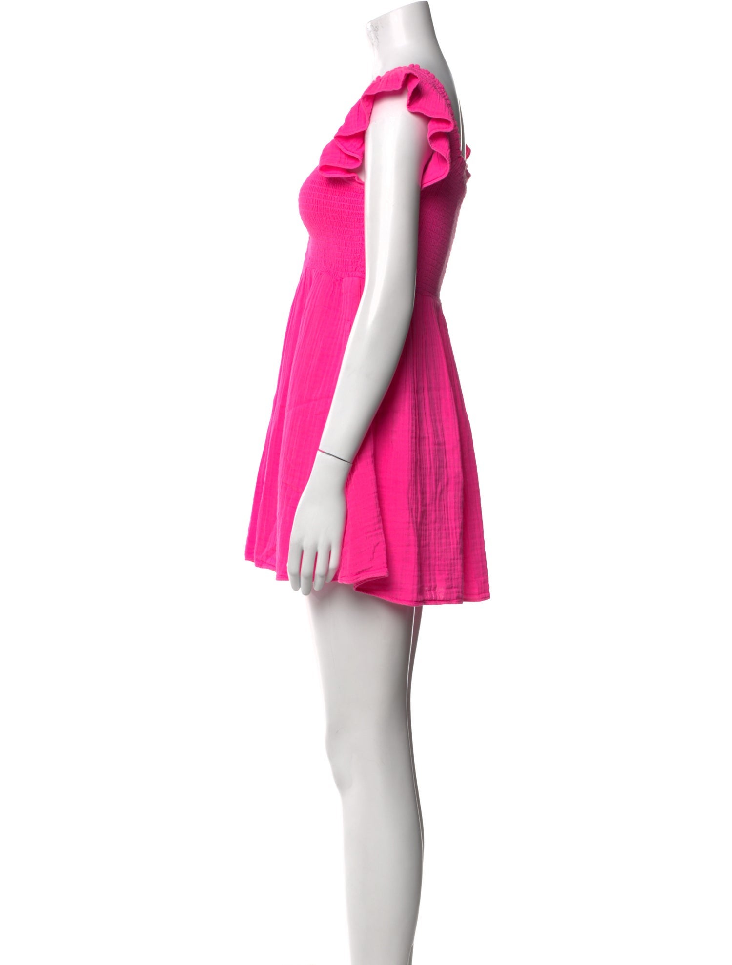 LoveShackFancy V-Neck Mini Dress