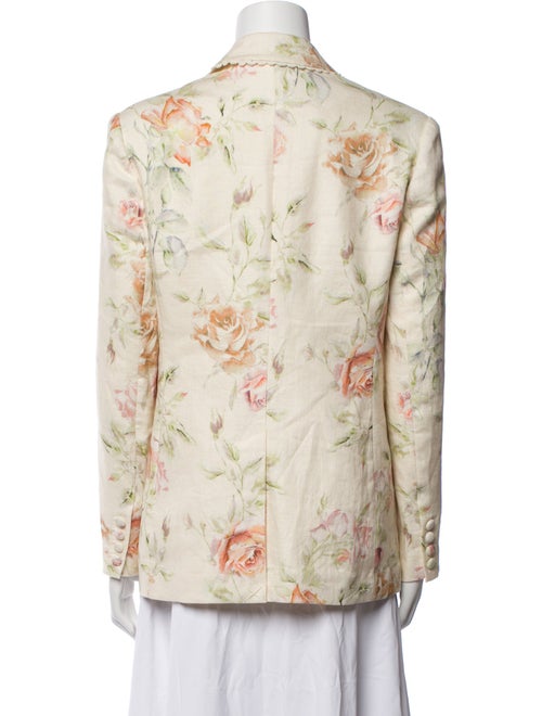 LoveShackFancy Linen Floral Print Blazer