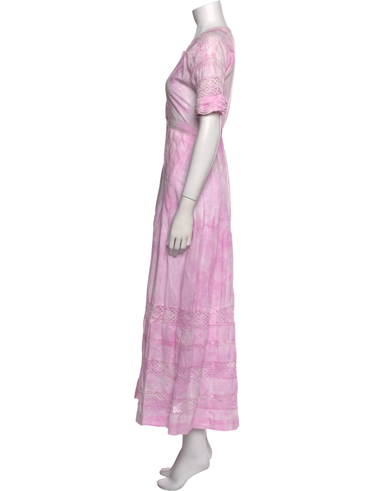 LoveShackFancy Tie-Dye Print Long Dress