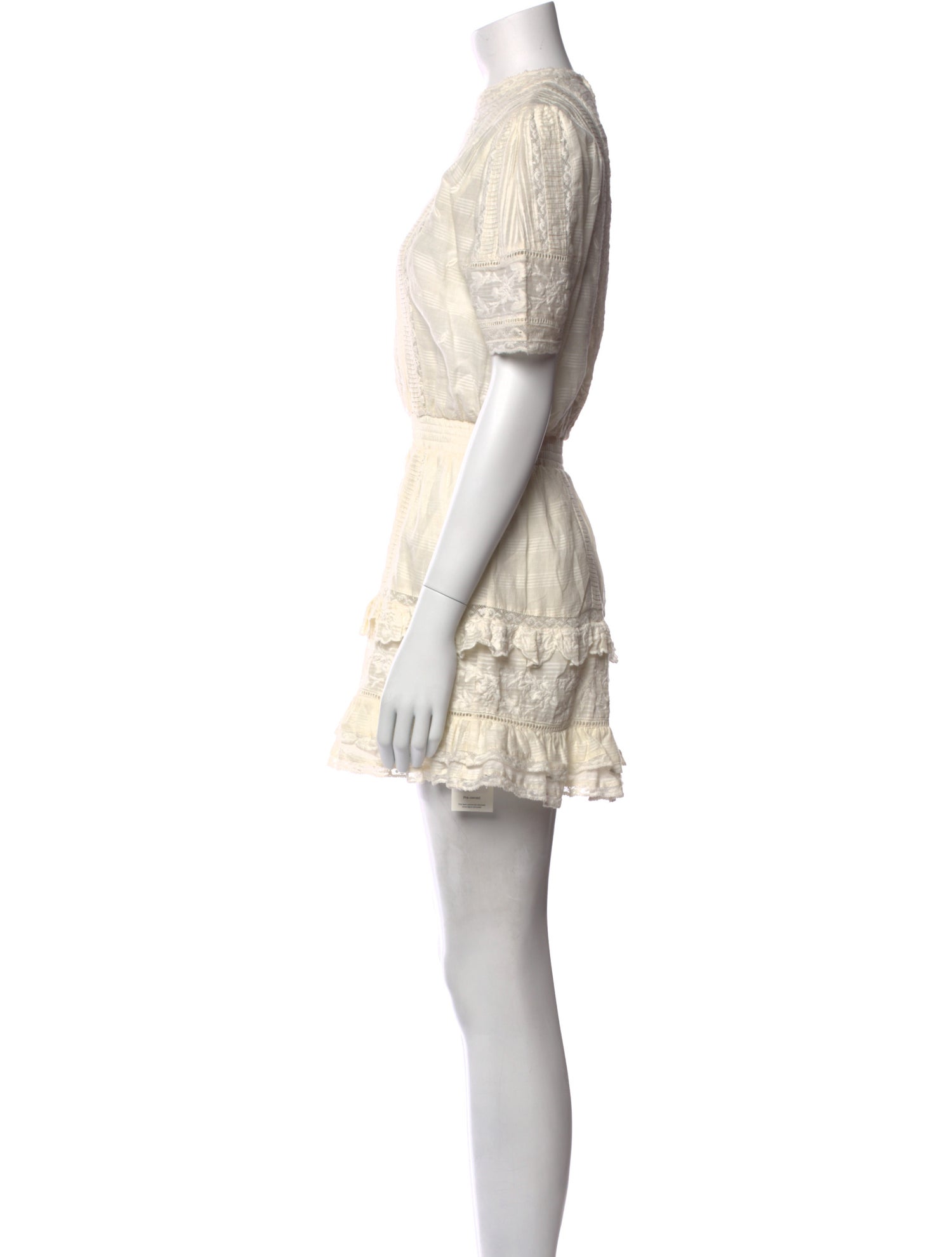 LoveShackFancy Mock Neck Mini Dress