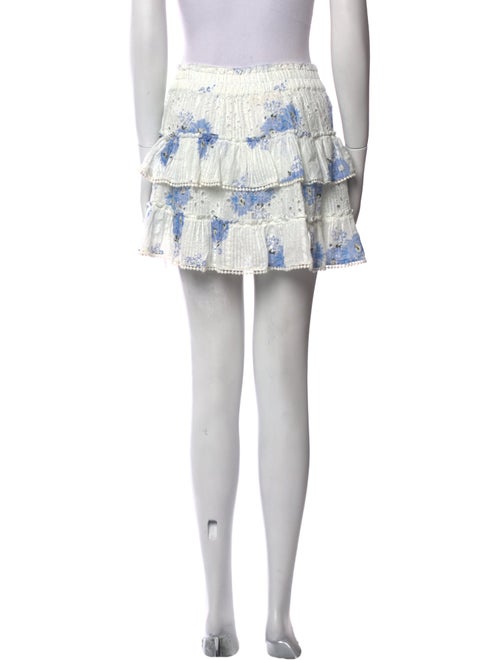 LoveShackFancy Floral Print Mini Skirt
