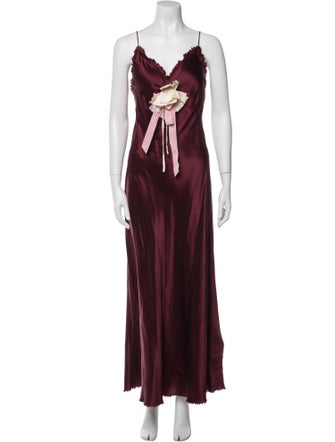 LoveShackFancy Silk Long Dress