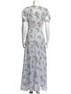 LoveShackFancy Floral Print Long Dress