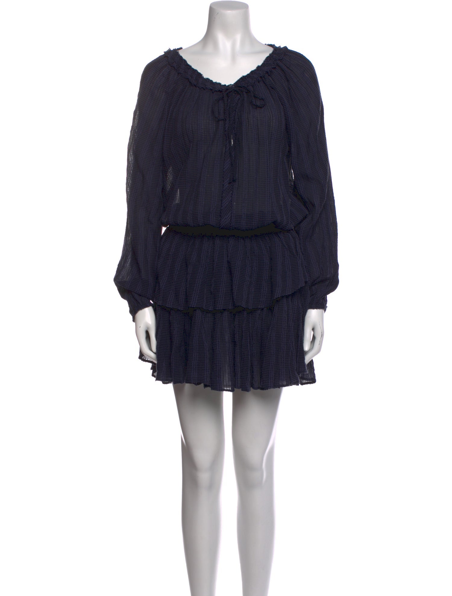 LoveShackFancy Scoop Neck Mini Dress