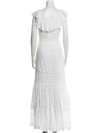 LoveShackFancy Square Neckline Long Dress