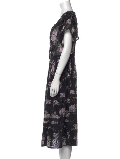 LoveShackFancy Silk Midi Length Dress