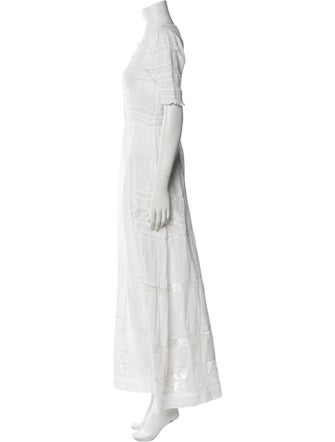 LoveShackFancy Scoop Neck Long Dress