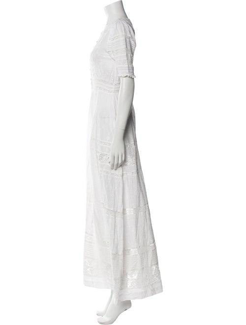 LoveShackFancy Scoop Neck Long Dress