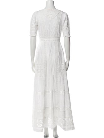 LoveShackFancy Scoop Neck Long Dress