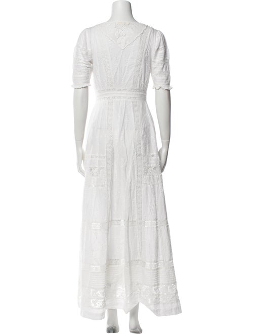 LoveShackFancy Scoop Neck Long Dress