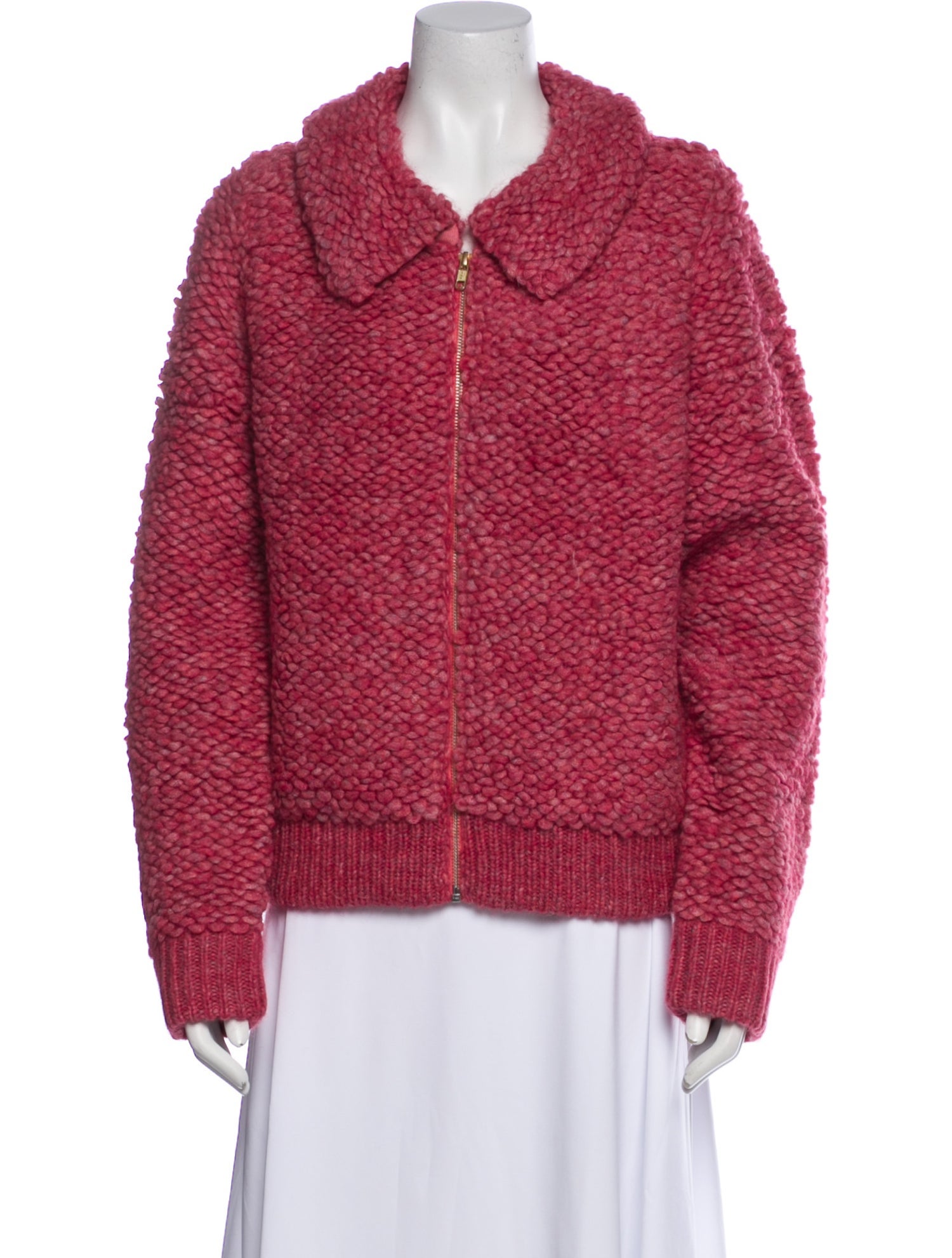 LoveShackFancy Alpaca Tweed Pattern Faux Fur Jacket w/ Tags