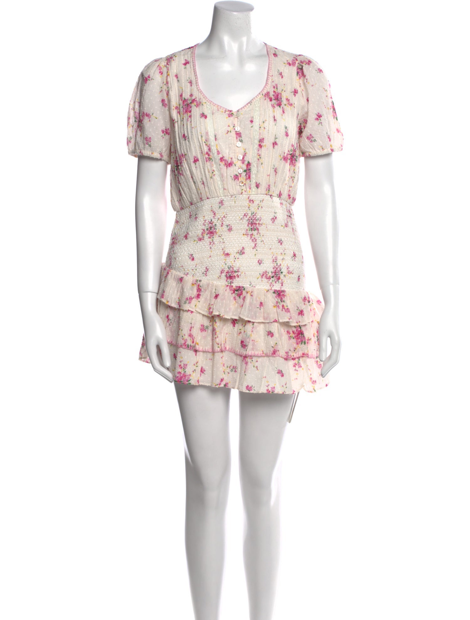 LoveShackFancy Floral Print Mini Dress w/ Tags