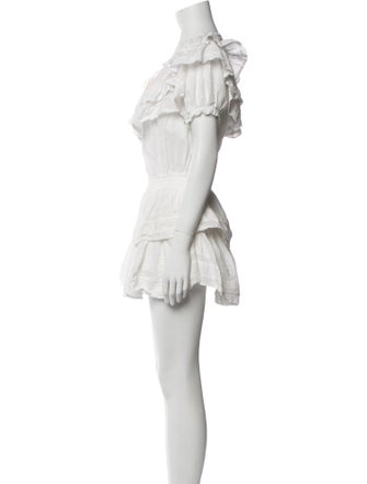 LoveShackFancy Scoop Neck Mini Dress