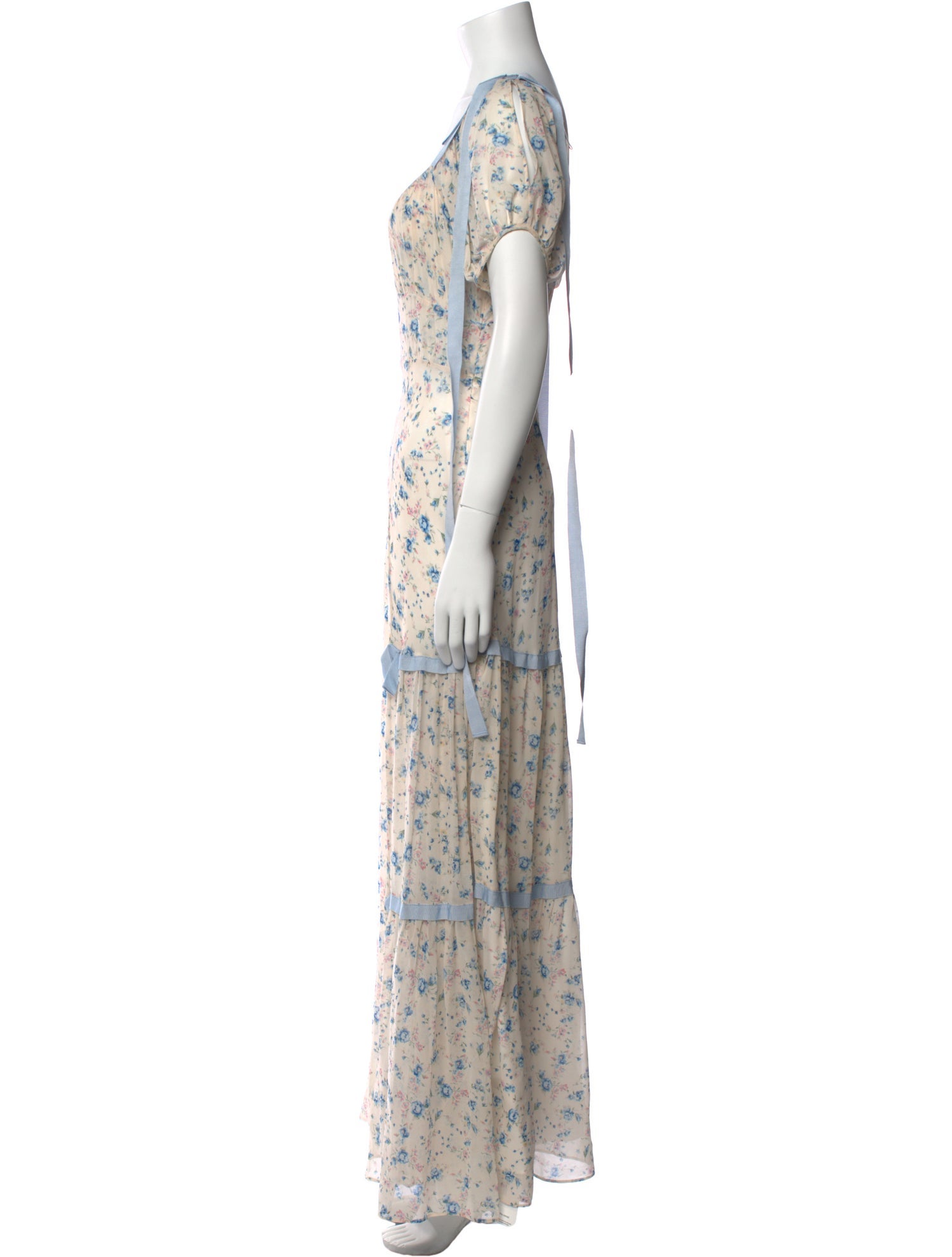 LoveShackFancy Silk Long Dress