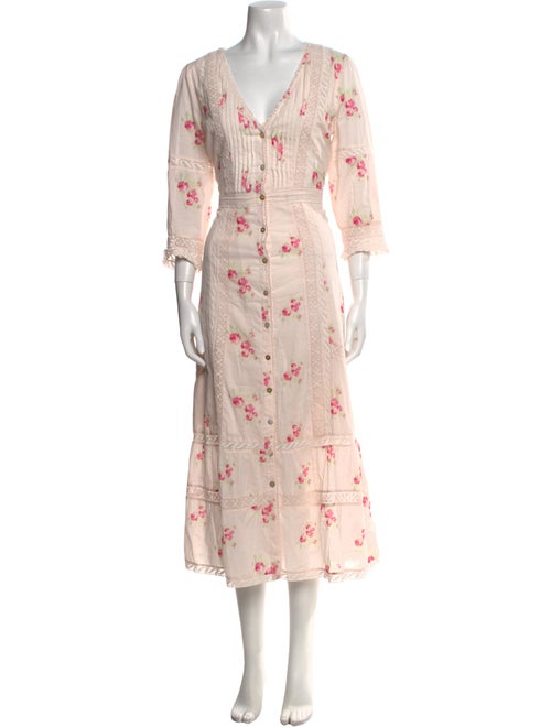 LoveShackFancy Floral Print Long Dress