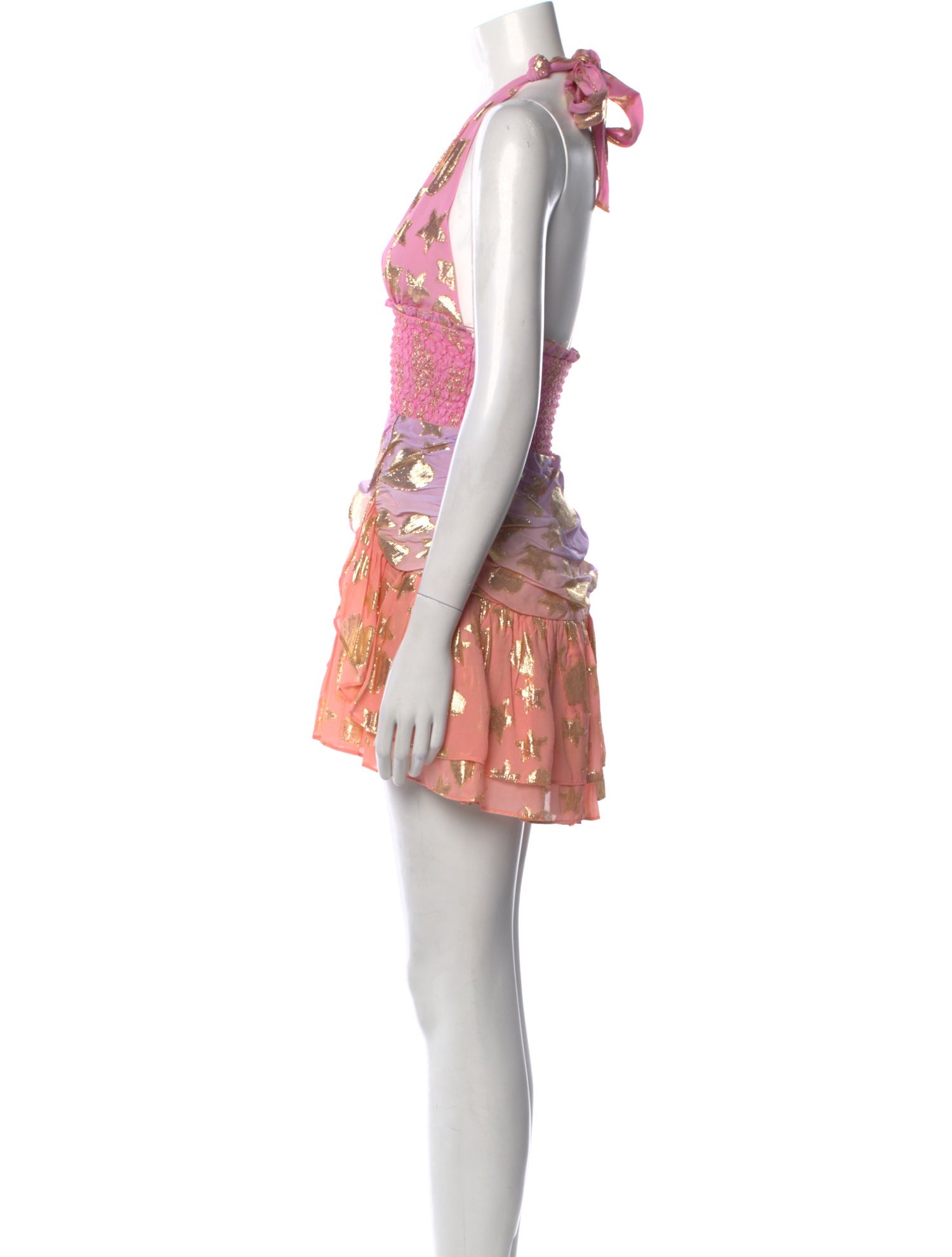 LoveShackFancy Silk Mini Dress