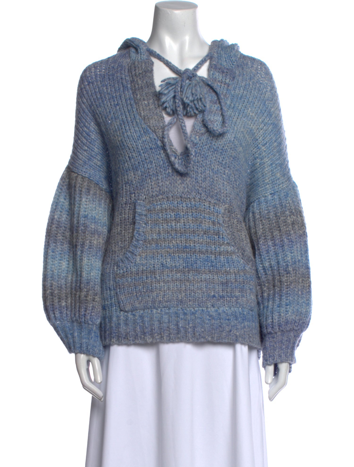 LoveShackFancy Alpaca Tie Neck Sweater