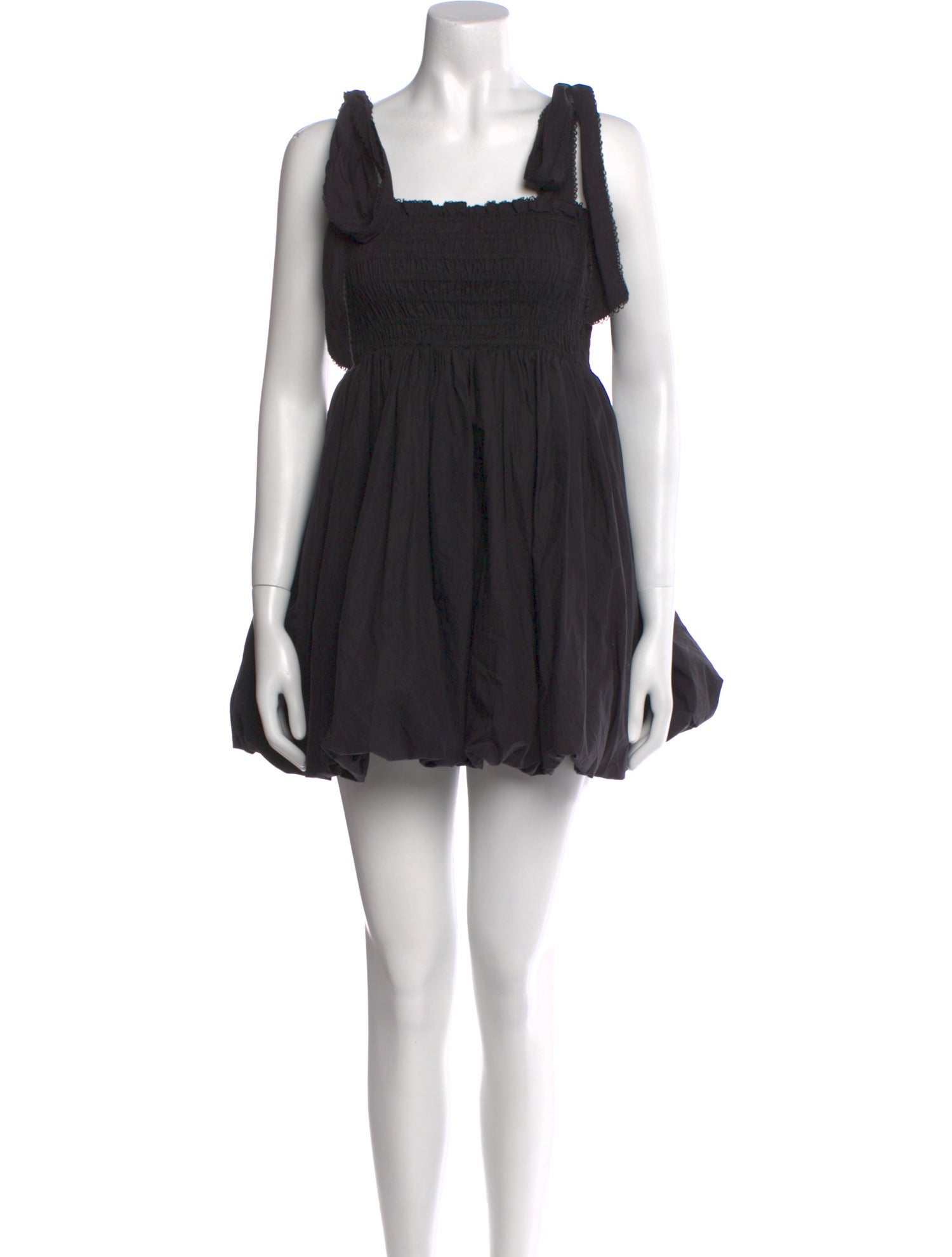 LoveShackFancy Square Neckline Mini Dress