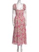 LoveShackFancy Floral Print Long Dress