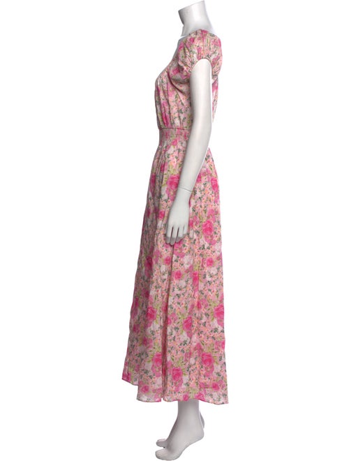 LoveShackFancy Floral Print Long Dress