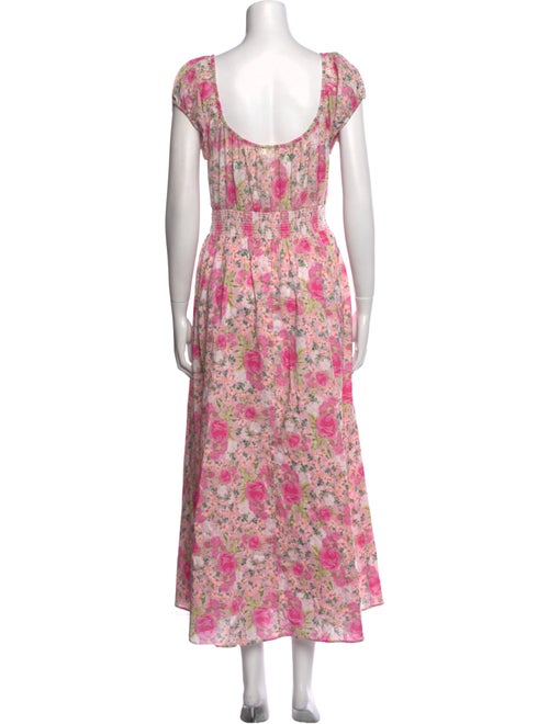 LoveShackFancy Floral Print Long Dress