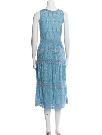 LoveShackFancy V-Neck Long Dress