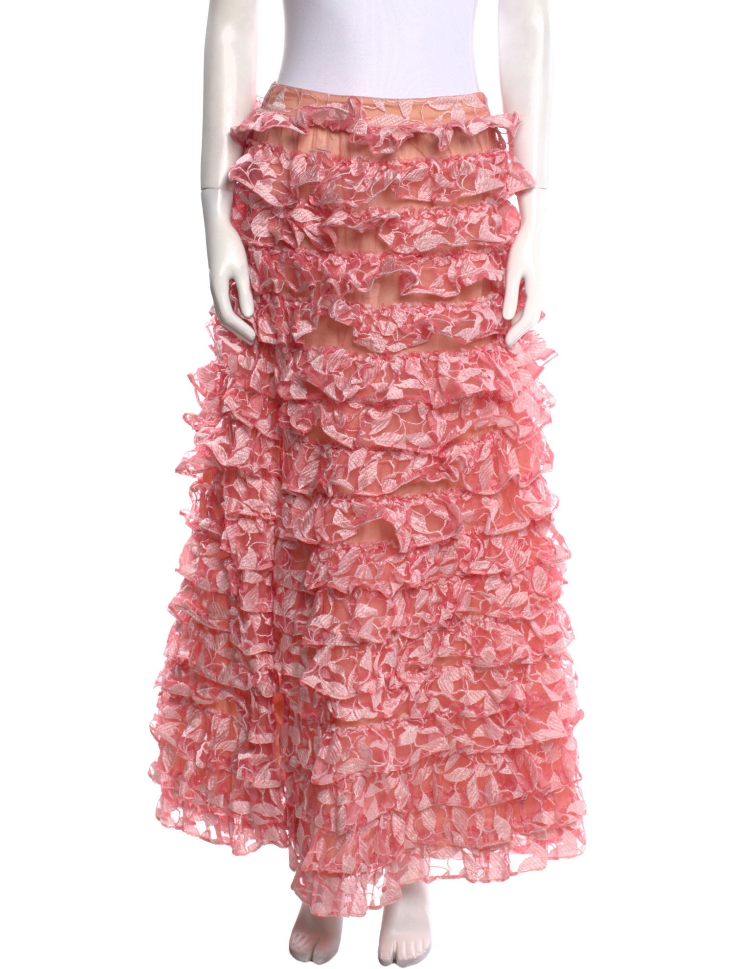 LoveShackFancy Floral Print Long Skirt