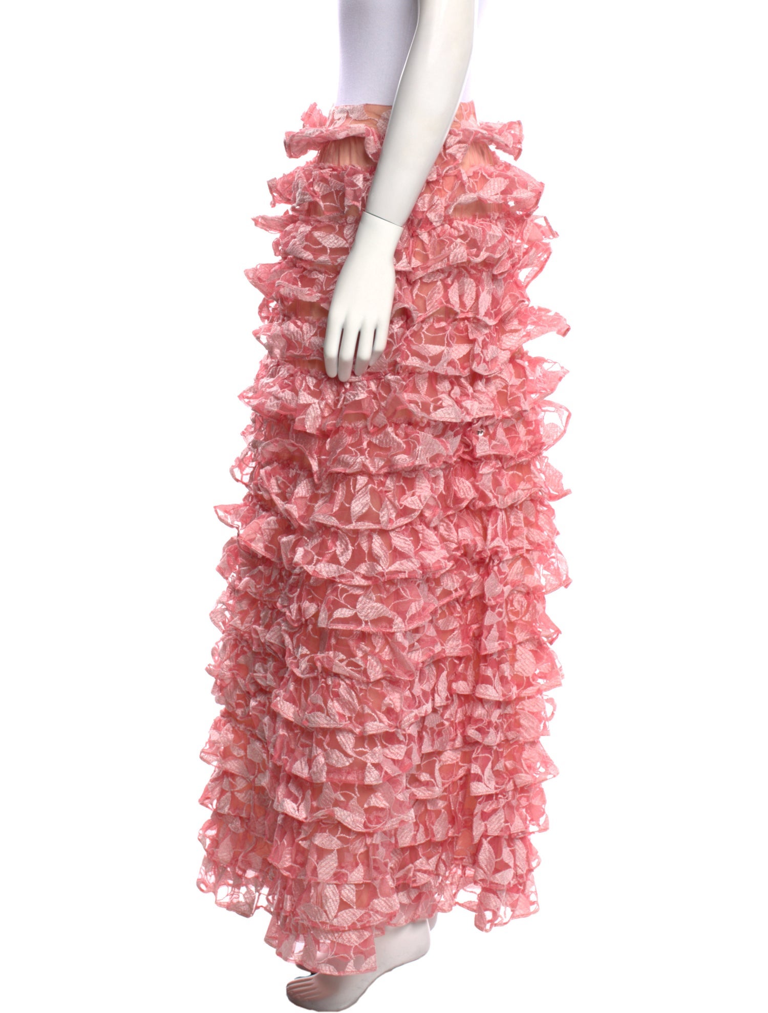 LoveShackFancy Floral Print Long Skirt