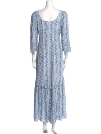 LoveShackFancy Printed Long Dress