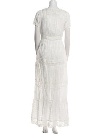 LoveShackFancy Crew Neck Long Dress