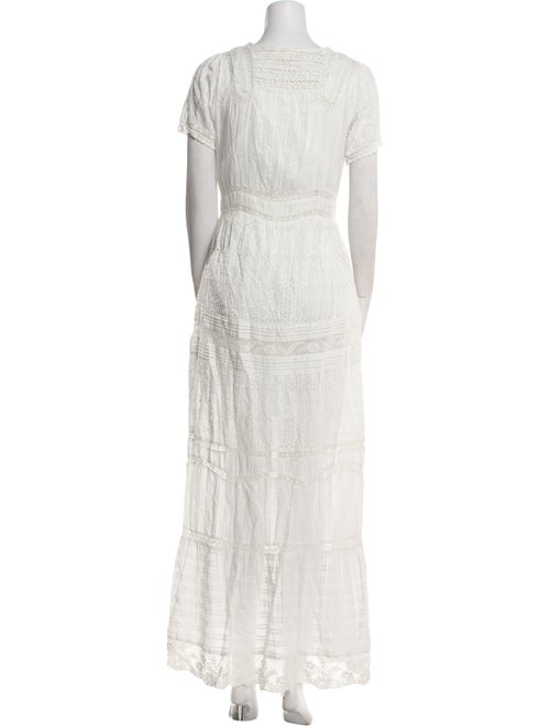 LoveShackFancy Crew Neck Long Dress