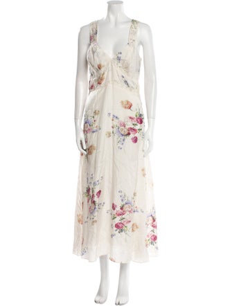 LoveShackFancy Silk Long Dress