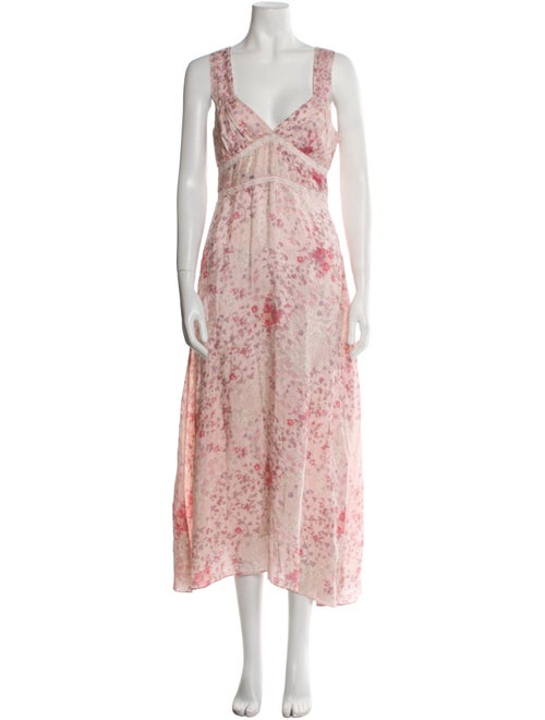 LoveShackFancy Floral Print Long Dress