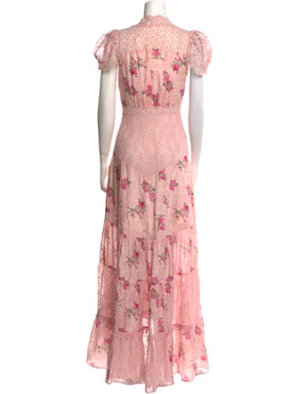 LoveShackFancy Floral Print Long Dress