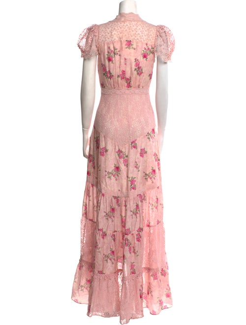 LoveShackFancy Floral Print Long Dress