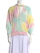 LoveShackFancy Tie-Dye Print Crew Neck Sweater