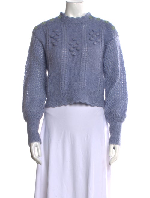 LoveShackFancy Mohair Mock Neck Sweater