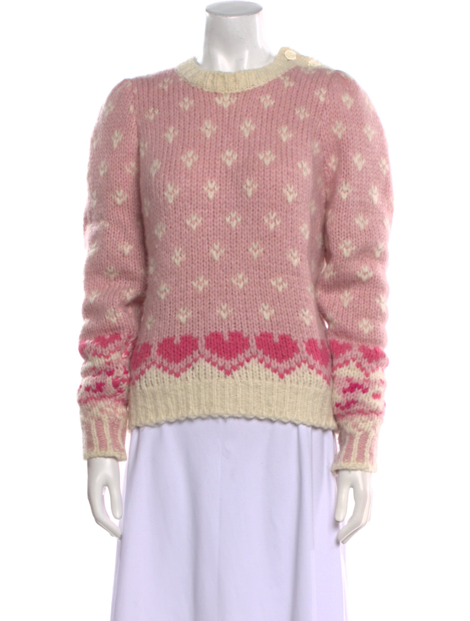 LoveShackFancy Alpaca Printed Sweater